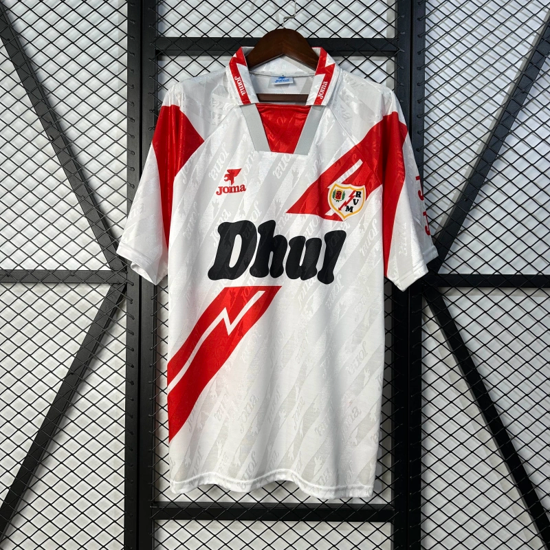 Camisa I Rayo Vallecano Retrô | 94/95 Joma - Branca e Vermelha