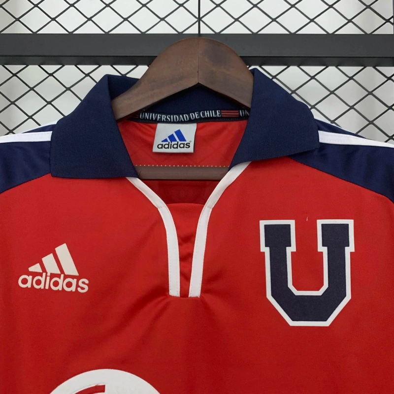 Camisa II Universidad de Chile Retrô | 01/02 Adidas - Vermelha e Azul