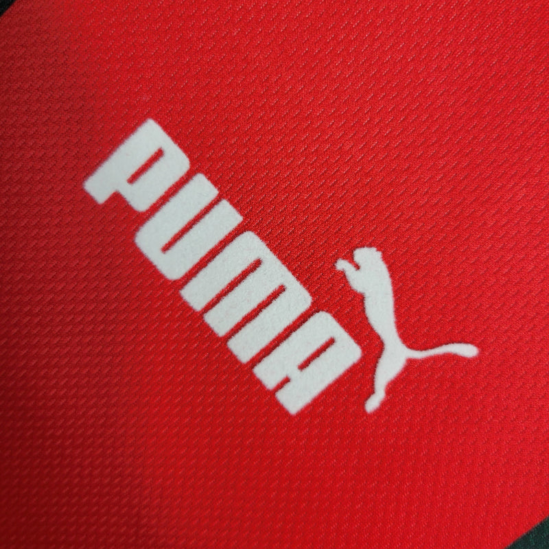 Camisa III Marrocos Retrô | 1998 Puma - Vermelha e Verde - Manga Longa