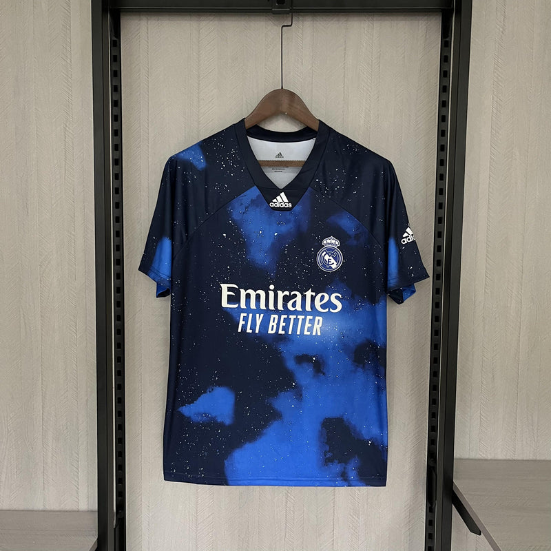 Camisa Sky Star Real Madrid Retrô | 18/19 Torcedor Adidas - Preta e Azul