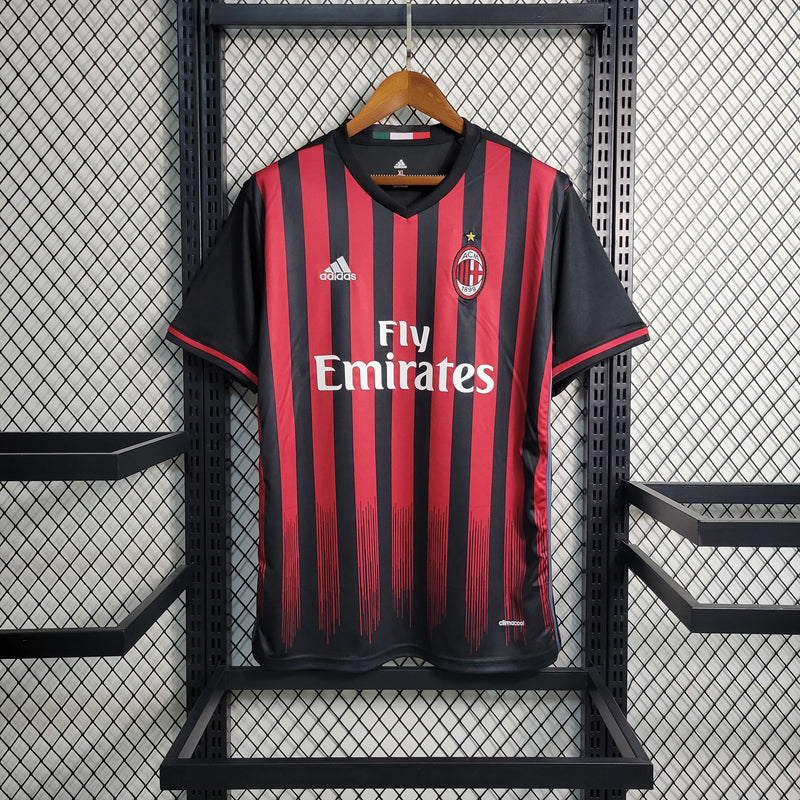 Camisa I Milan Retrô | 16/17 Adidas - Vermelha e Preta