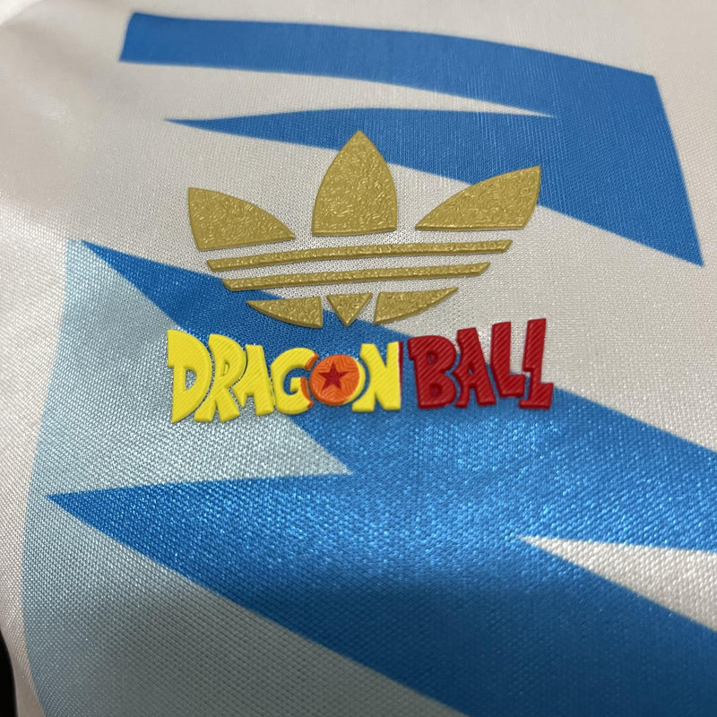 Camisa Argentina Edição Dragon Ball | 24/25 Modelo Jogador Adidas - Azul e Branca