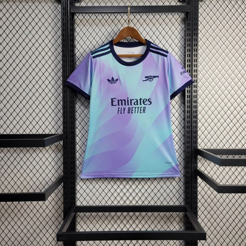 Camisa III Arsenal | 24/25 Torcedor Adidas - Azul e Lilás - Feminina