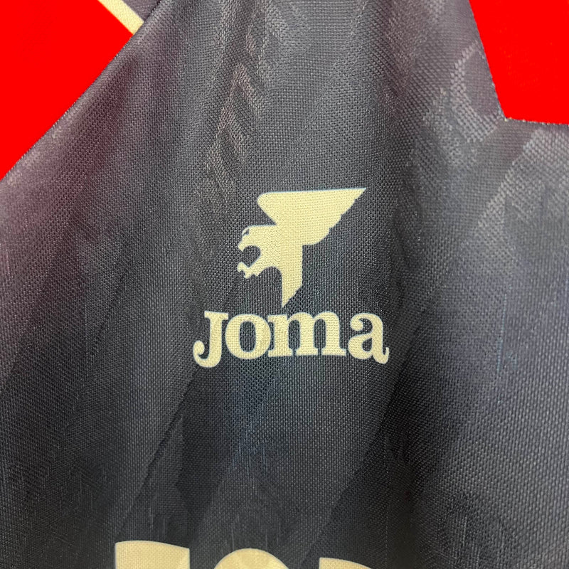 Camisa II Rayo Vallecano Retrô | 95/96 Joma - Azul e Vermelha