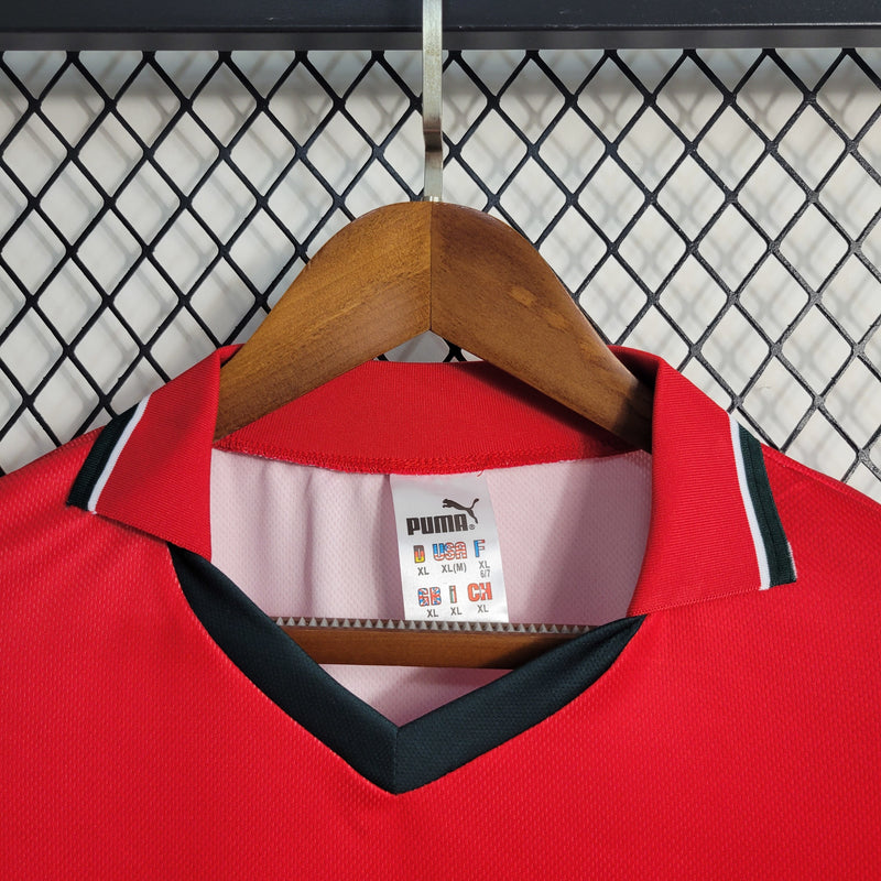 Camisa III Marrocos Retrô | 1998 Puma - Vermelha e Verde - Manga Longa
