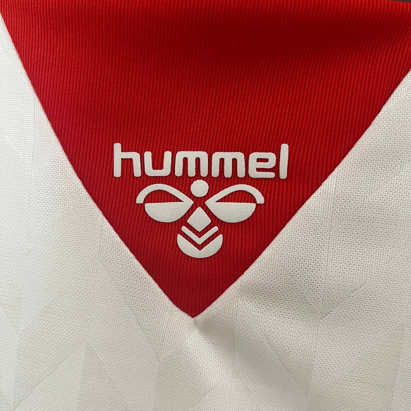 Camisa II Dinamarca Retrô | 1988 Hummel - Branca e Vermelha
