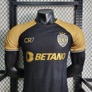 Camisa CR7 X Sporting | 23/24 Modelo Jogador Nike - Preta e Dourada