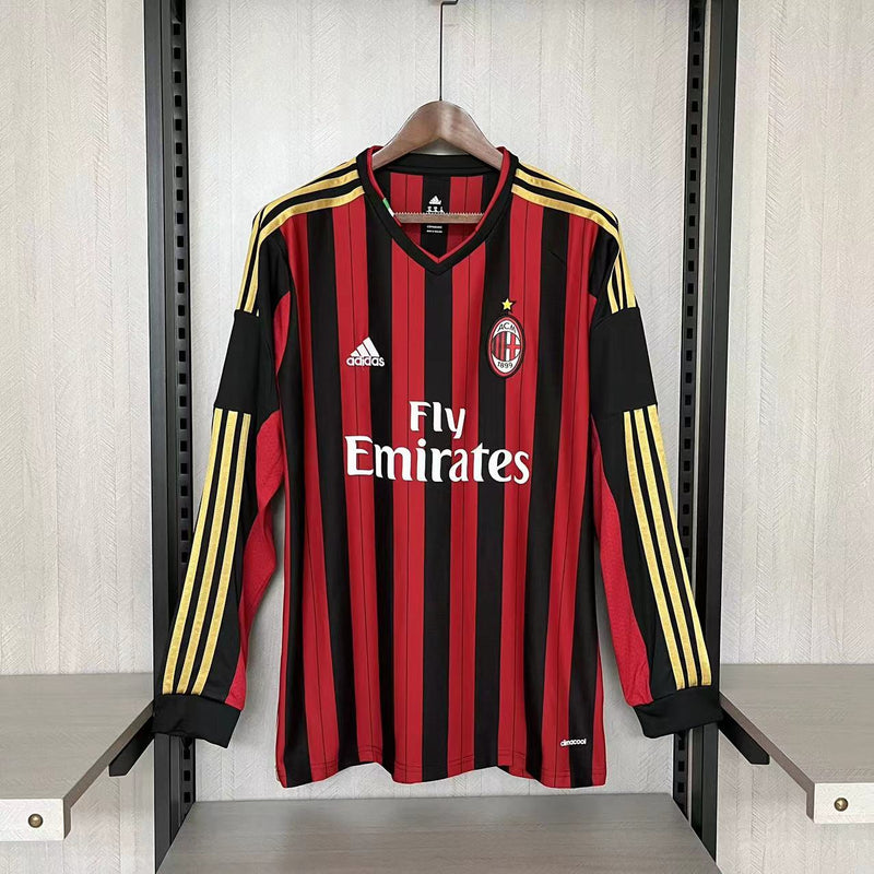 Camisa I Milan Retrô | 13/14 Torcedor Adidas - Vermelha e Preta - Manga Longa