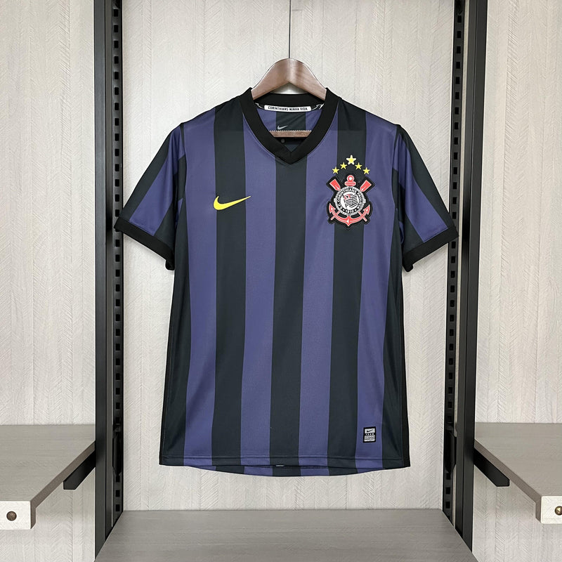 Camisa III Corinthians Retrô | 09/10 Nike - Preta e Roxa (sem patrocínios)