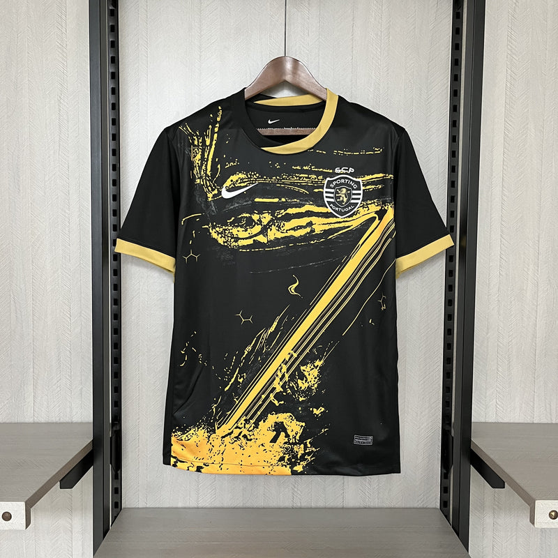 Camisa III Sporting | 24/25 Torcedor Nike - Preta e Dourada