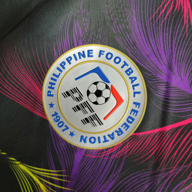Camisa Goleiro Filipinas | 2023 Torcedor JerseyBird - Preta Vermelha Verde e Amarela (Manga Longa)