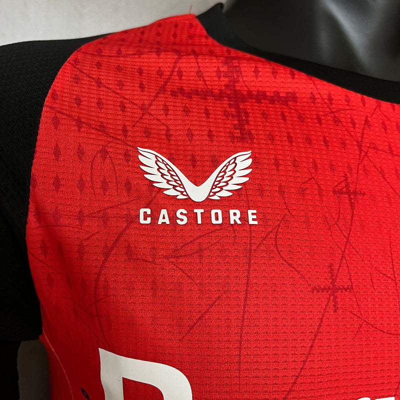 Camisa I Bayer Leverkusen | 24/25 Modelo Jogador Castore - Vermelha e Preta