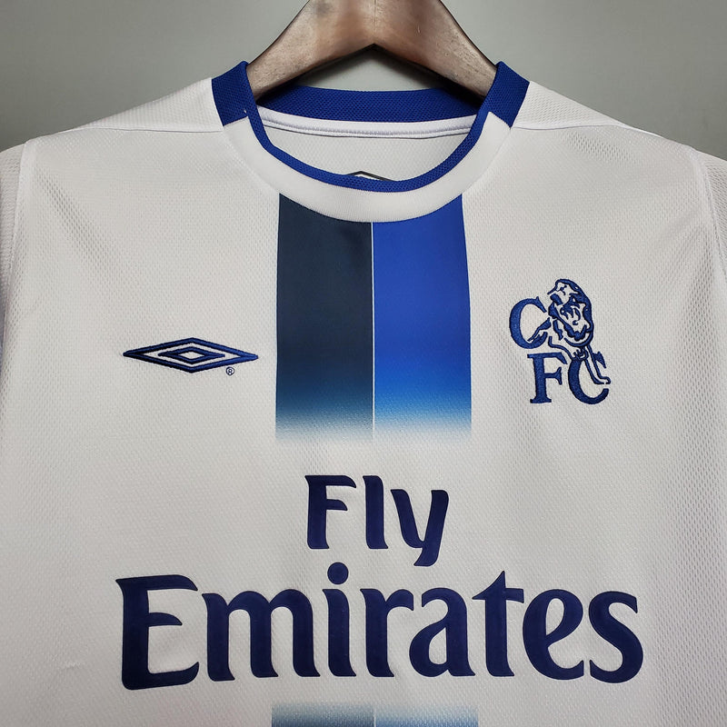 Camisa II Chelsea Retrô | 03/05 Torcedor Umbro - Branca e Azul - Manga Longa