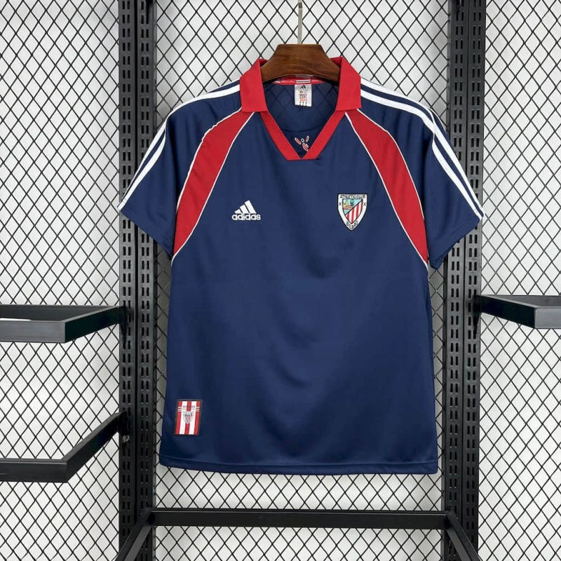 Camisa II Athletic Bilbao Retrô | 99/00 Adidas - Azul e Vermelha