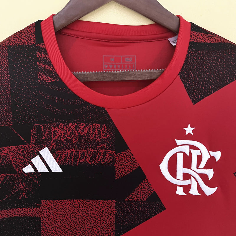 Camisa de Treino Flamengo | 23/24 Torcedor Adidas - Vermelha e Preta