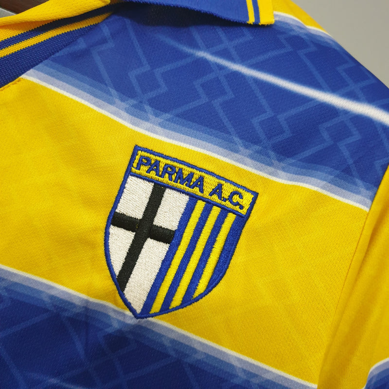 Camisa I Parma Retrô | 98/99 Lotto - Azul e Amarela