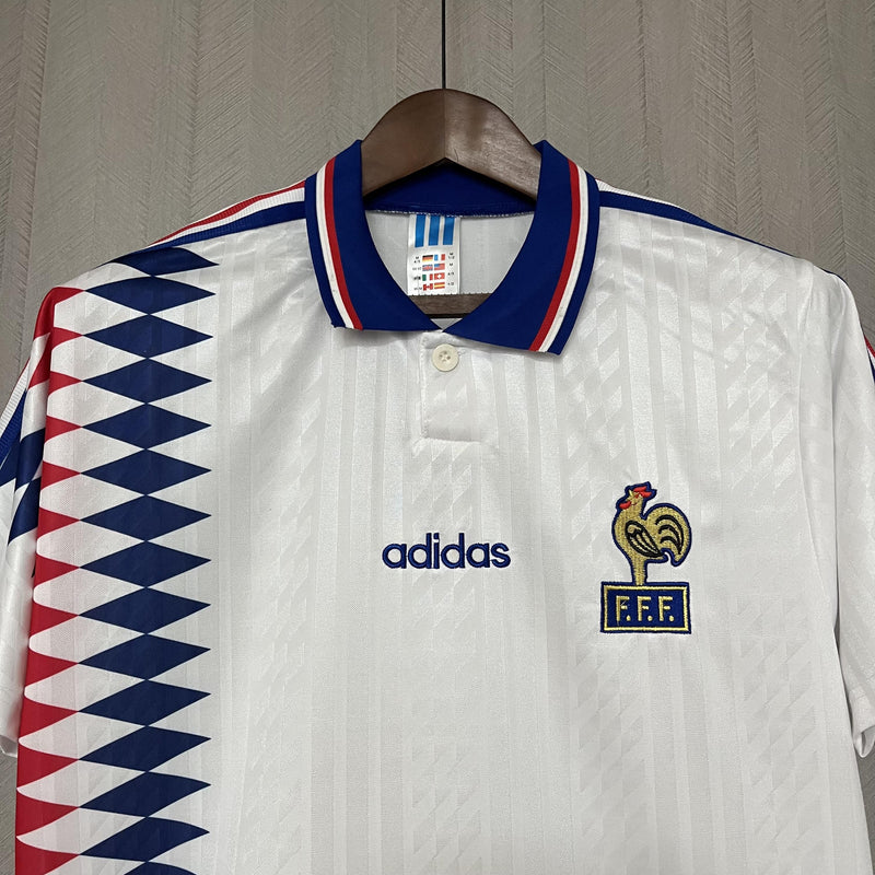 Camisa II França Retrô | 94/95 Torcedor Adidas - Branca