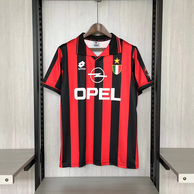 Camisa I Milan Retrô | 96/97 Lotto - Vermelha e Preta