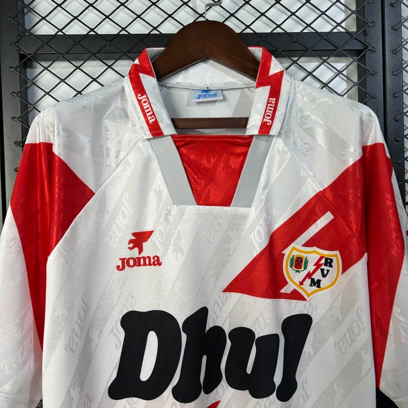 Camisa I Rayo Vallecano Retrô | 94/95 Joma - Branca e Vermelha