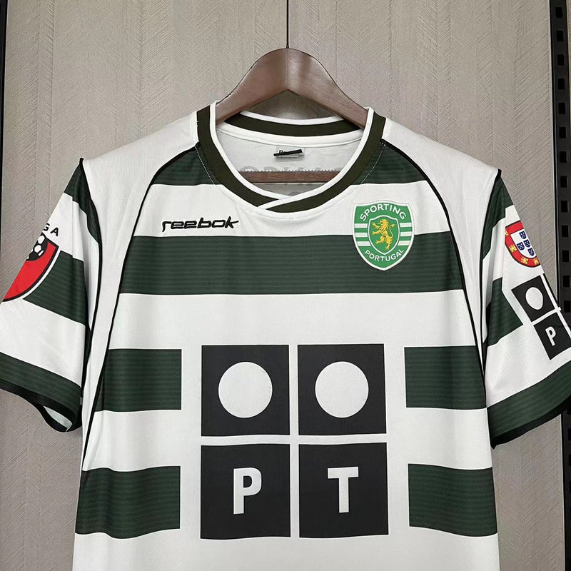 Camisa I Sporting Retrô | 01/03 Torcedor Reebok - Branca e Verde - C.Ronaldo
