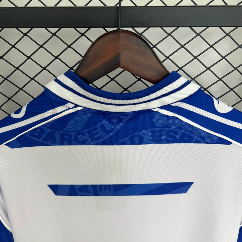 Camisa I Espanyol Retrô | 99/00 John Smith - Branca e Azul