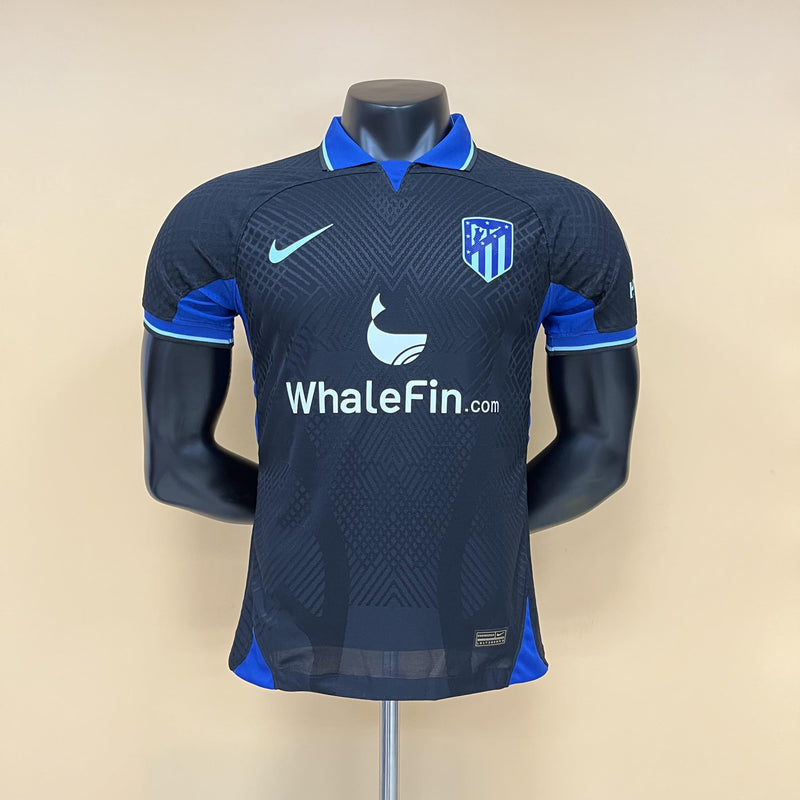 Camisa II Atlético de Madrid | 22/23 Modelo Jogador Nike - Preta e Azul