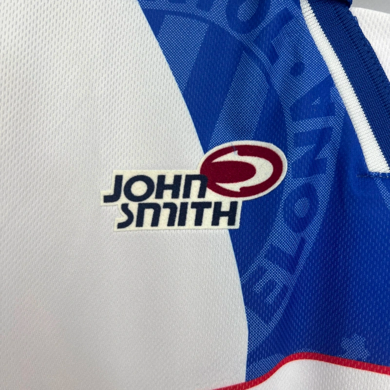 Camisa I Espanyol Retrô | 99/00 John Smith - Branca e Azul
