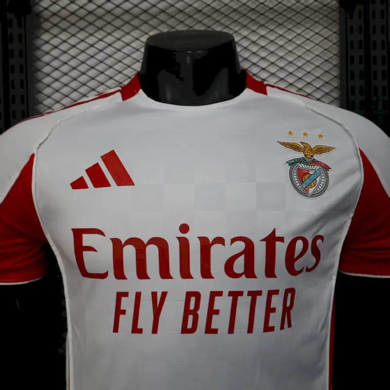 Camisa III Benfica | 25/26 Modelo Jogador Adidas - Branca e Vermelha