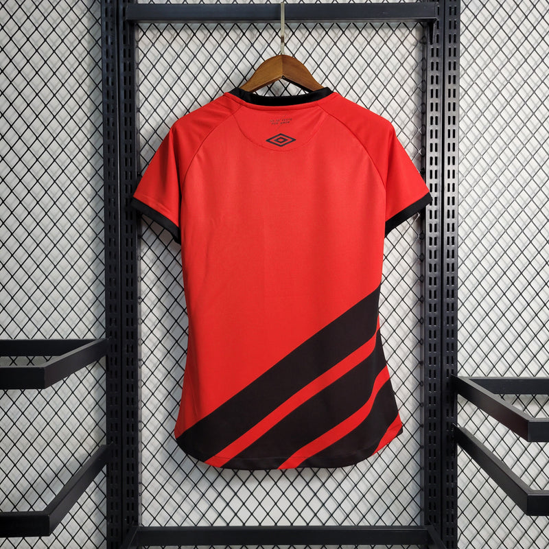 Camisa I Athletico Paranaense | 23/24 Torcedor Umbro - Vermelha e Preta - Feminina