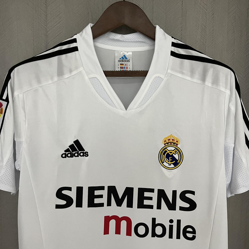 Camisa I Real Madrid Retrô | 04/05 Torcedor Adidas - Branca