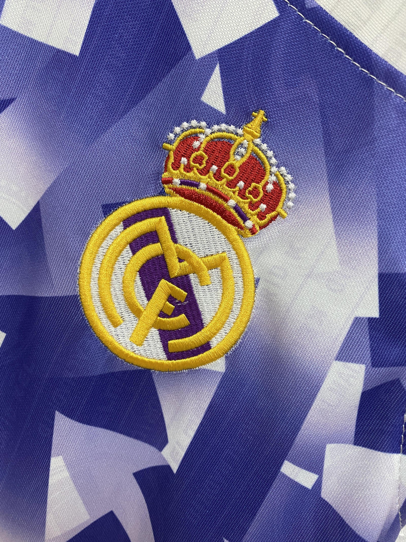 Camisa III Real Madrid Retrô | 96/97 Torcedor Kelme - Branca e Roxa
