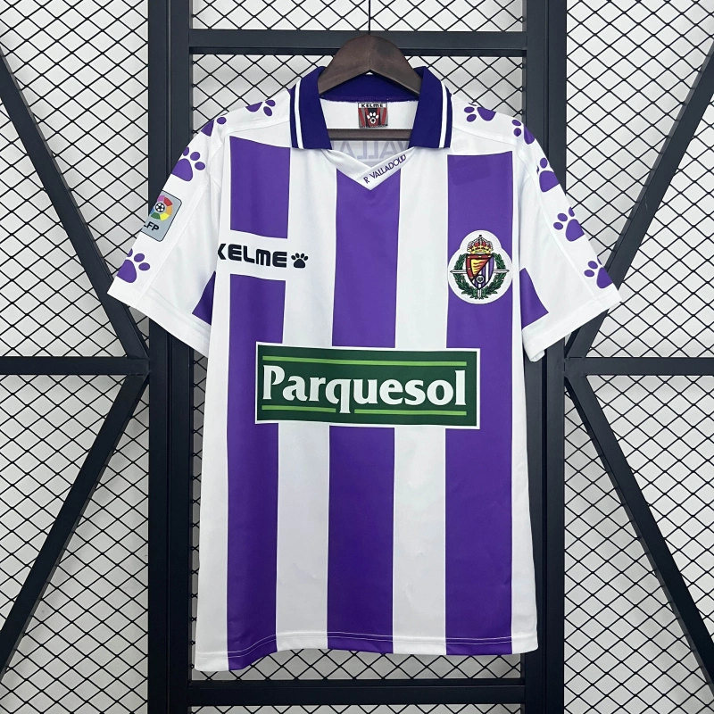 Camisa I Real Valladolid Retrô | 95/96 Kelme - Roxa e Branca