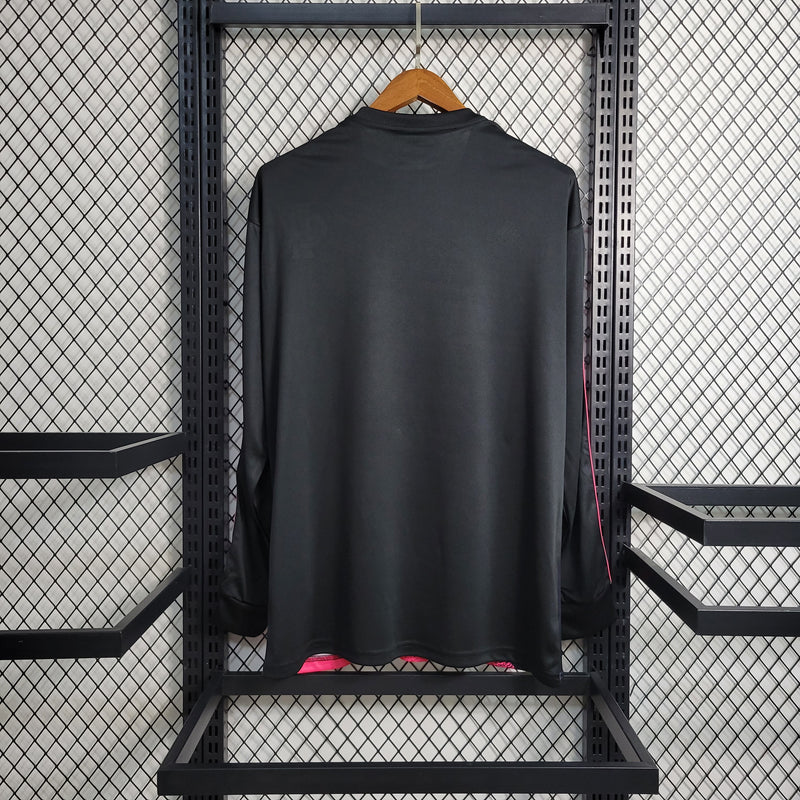 Camisa Goleiro Flamengo | 23/24 Torcedor Adidas - Preta e Rosa - Manga Longa