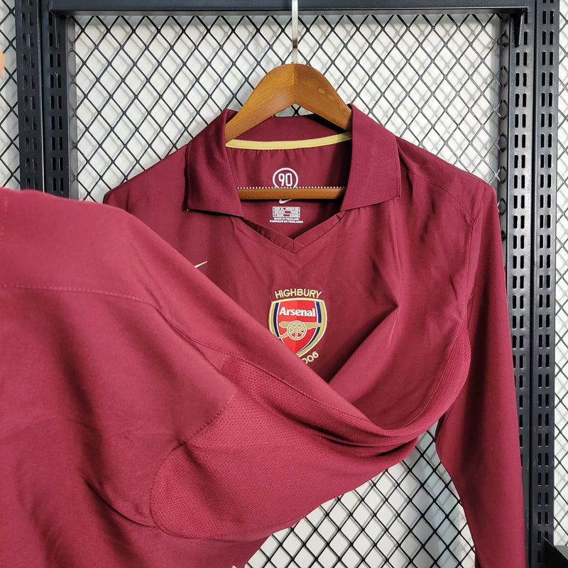Camisa I Arsenal Retrô | 05/06 Nike - Vermelha - Manga Longa