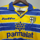 Camisa I Parma Retrô | 98/99 Lotto - Azul e Amarela
