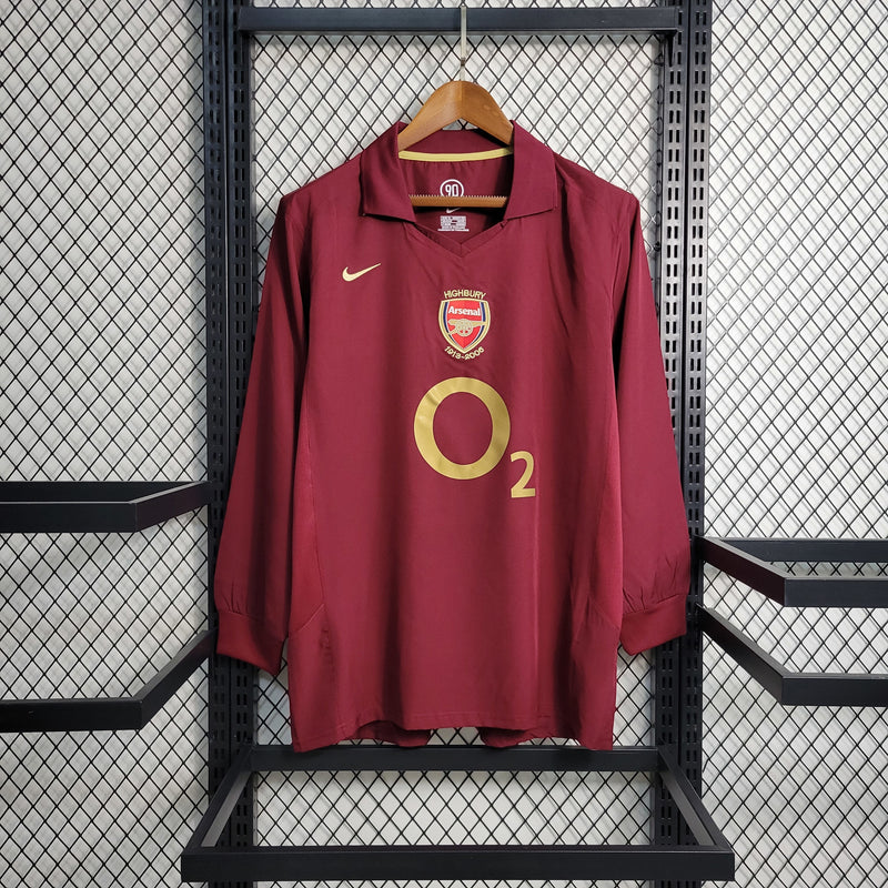Camisa I Arsenal Retrô | 05/06 Nike - Vermelha - Manga Longa