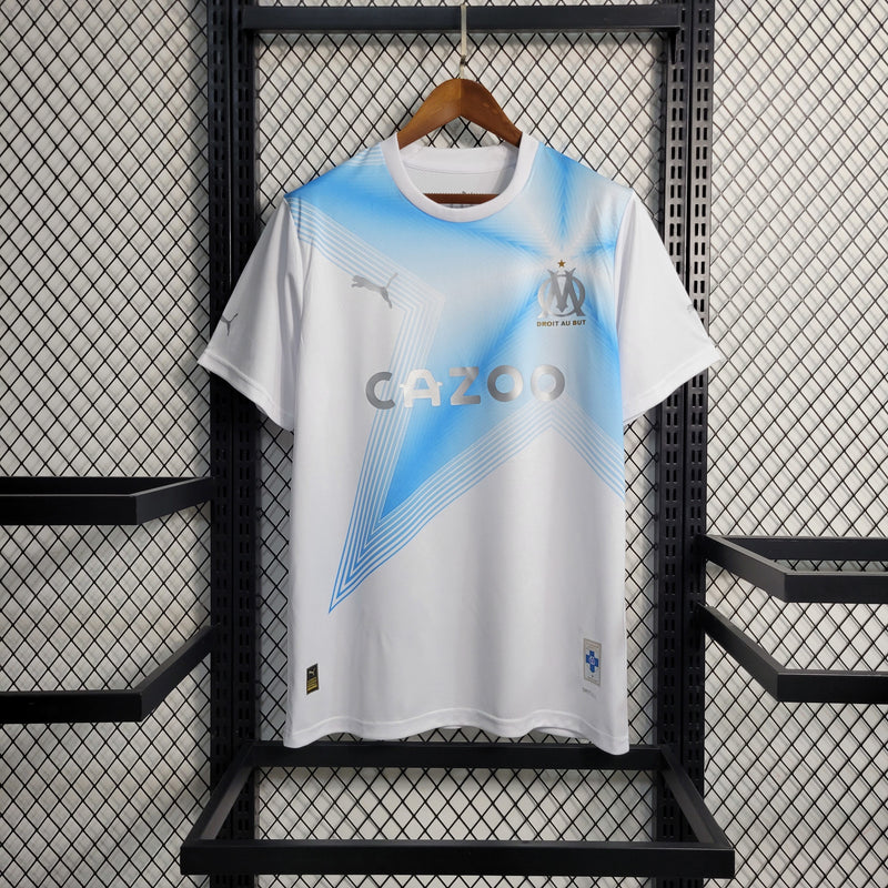 Camisa Edição Especial Olympique de Marseille | 23/24 Torcedor Puma - Branca e Azul