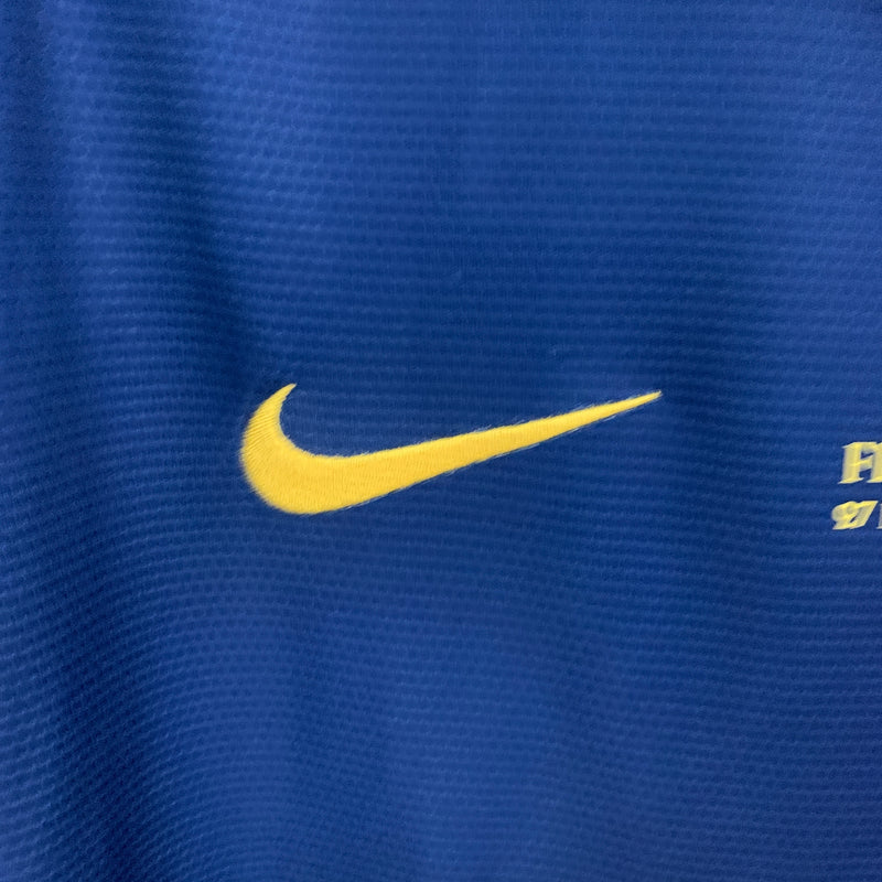 Camisa I Barcelona Retrô | 08/09 Nike - Azul e Vermelha - Manga Longa