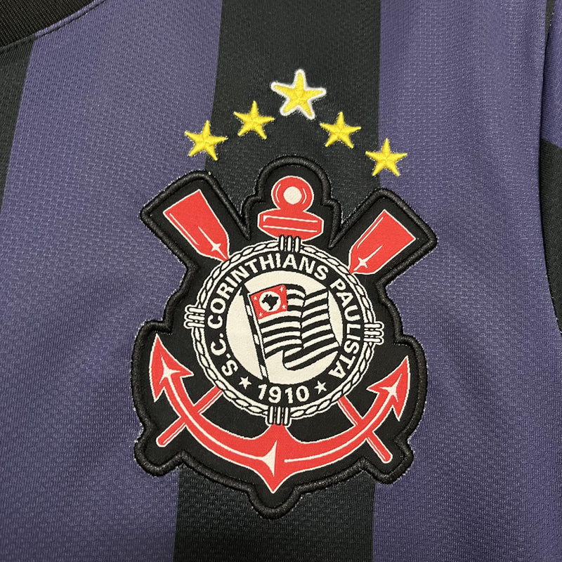 Camisa III Corinthians Retrô | 09/10 Nike - Preta e Roxa (sem patrocínios)