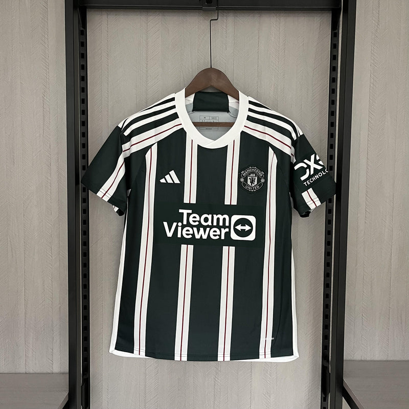 Camisa II Manchester United | 23/24 Torcedor Adidas - Verde e Branca
