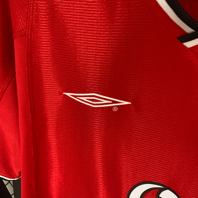Camisa I Manchester United Retrô | 01/02 Umbro - Vermelha
