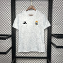 Camisa Pré Jogo Real Madrid | 24/25 Torcedor Adidas - Branca