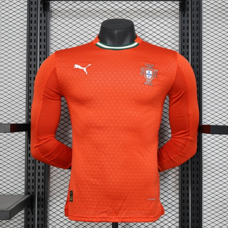 Camisa I Portugal | 2025 Modelo Jogador Nike - Vermelha (Manga Longa)