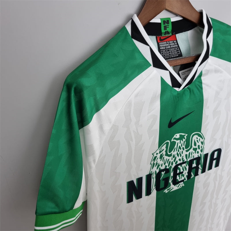 Camisa II Nigéria Retrô | 1996 Nike - Branca e Verde