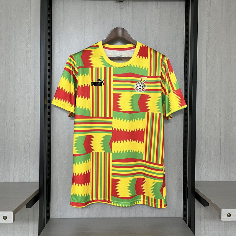 Camisa Pré Jogo Gana | 23/24 Torcedor Puma - Amarela Verde e Vermelha