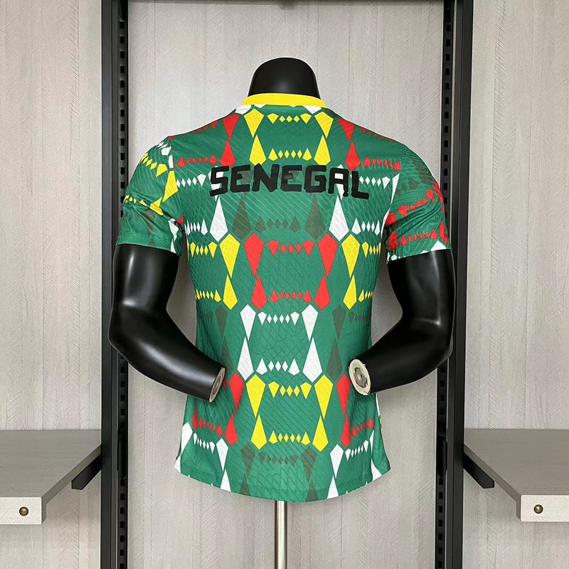 Camisa Pré Jogo Senegal | 23/24 Modelo Jogador Puma - Verde Vermelha e Amarela