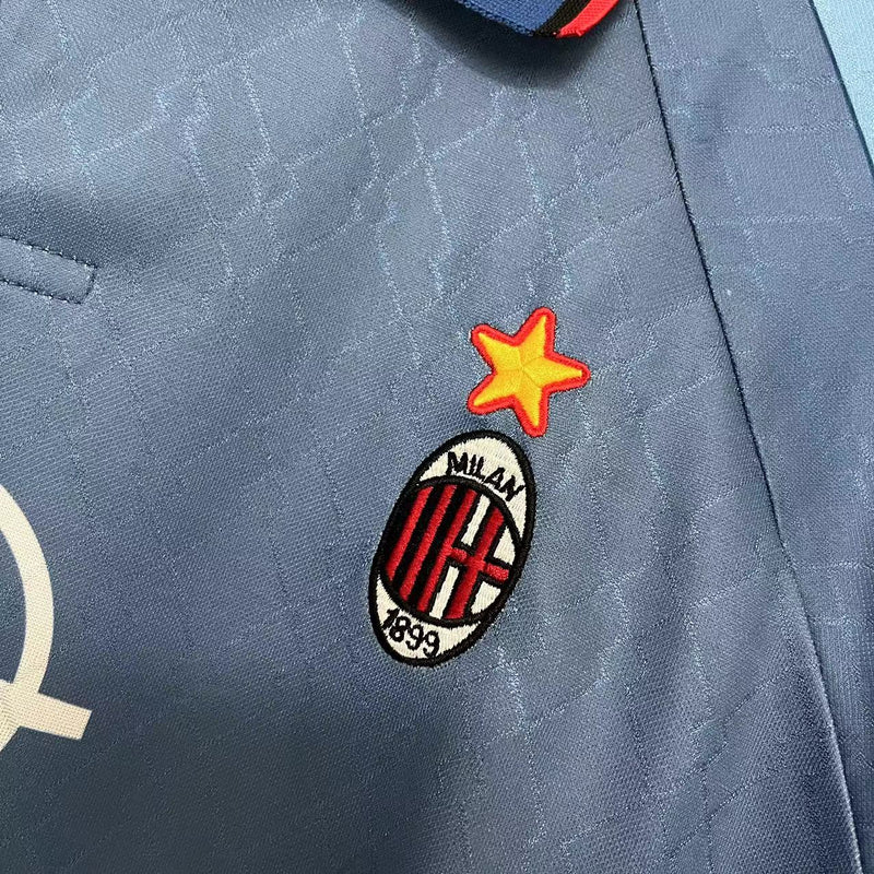 Camisa IV Milan Retrô | 95/96 Torcedor Lotto - Azul