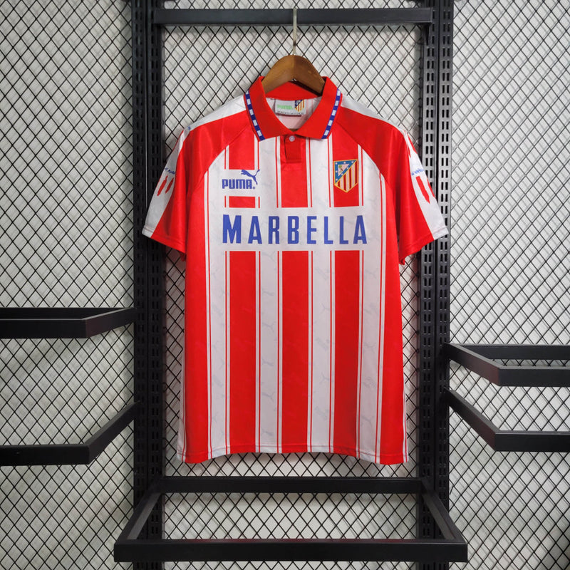 Camisa I Atlético de Madrid Retrô | 95/96 Puma - Vermelha e Branca