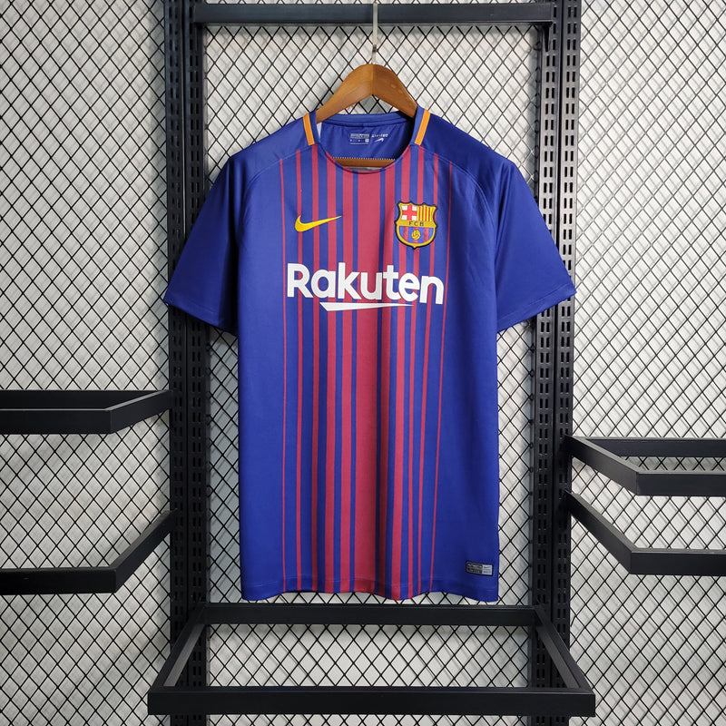 Camisa I Barcelona Retrô | 17/18 Nike - Vermelha e Azul