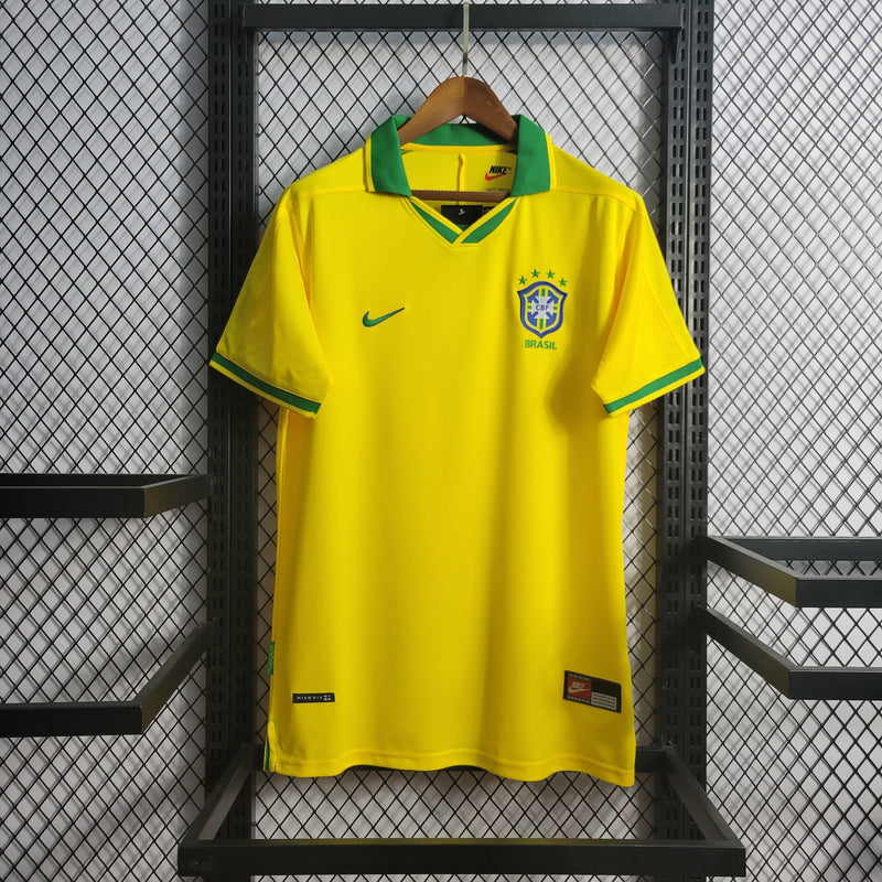 Camisa I Brasil Retrô | 1997 Nike - Amarela